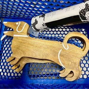 Paris Hilton Natural Wood Dog-Shaped Board